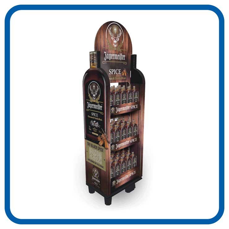 Merchandising Unit (MU) POS Display for Alcoholic drinks