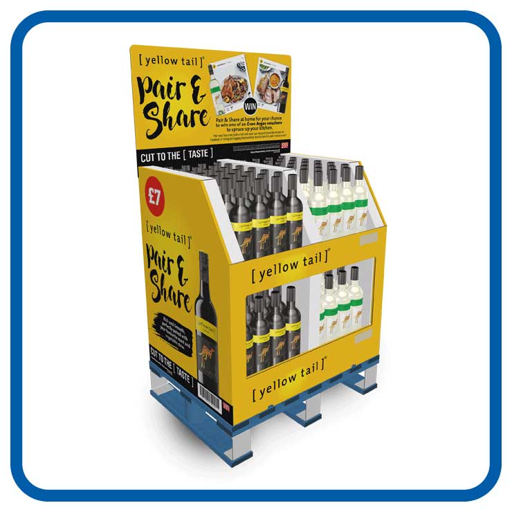 Merchandising Unit (MU) POS Display for Wine