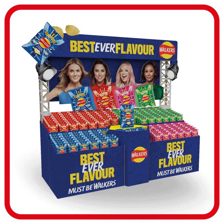 Retail Theatre Front of Store Display for Crisps